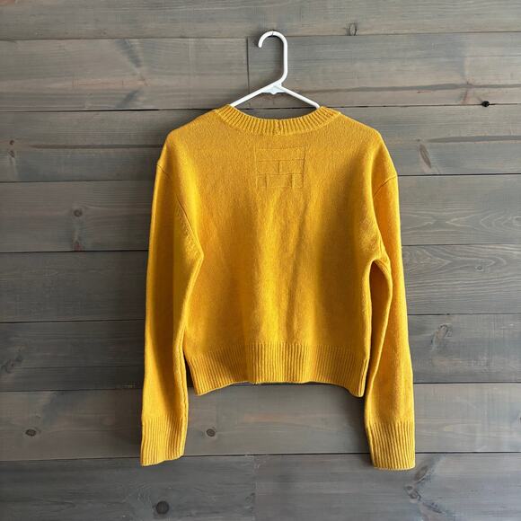 FRAME | Women's 100% Light Cashmere Sweater Goldenrod Size Medium - Picture 2 of 4